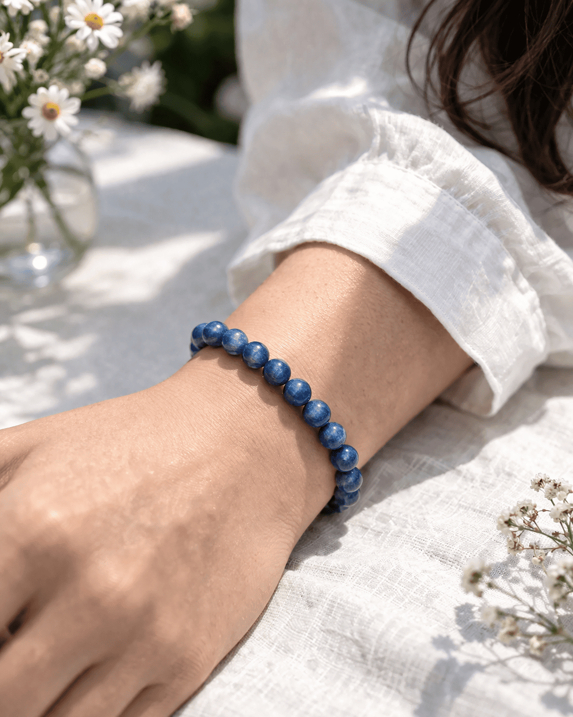 Customer kyanite bracelet lifestyle photo