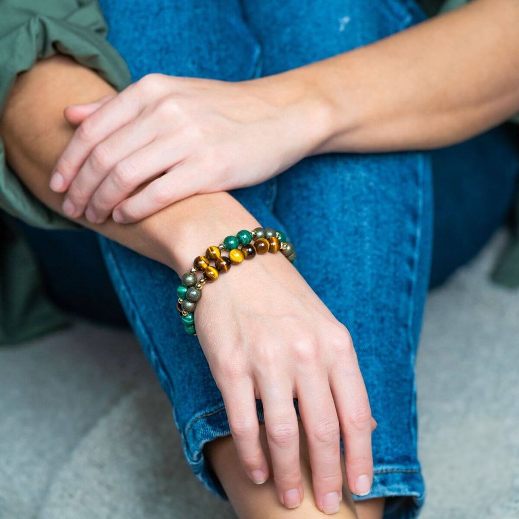 Customer stacked bracelets photo